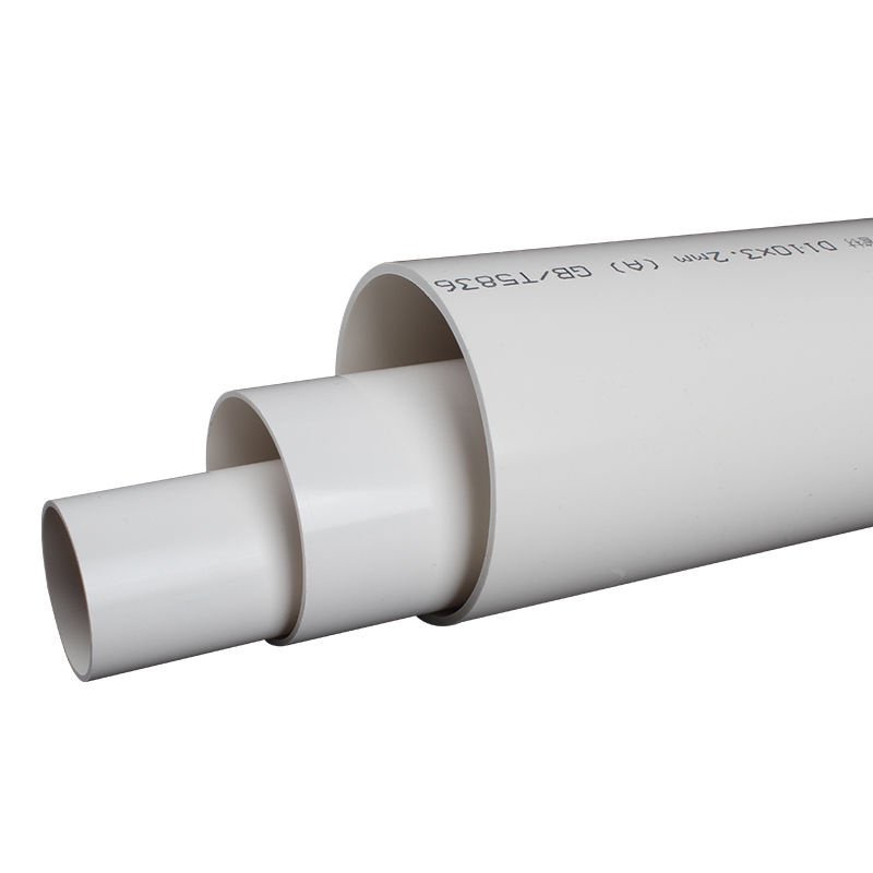 PVC Pipe Drain Pipe Sewer Pipe Plastic Pipe Fittings Diameter 50 75 110 160 200 250 315White