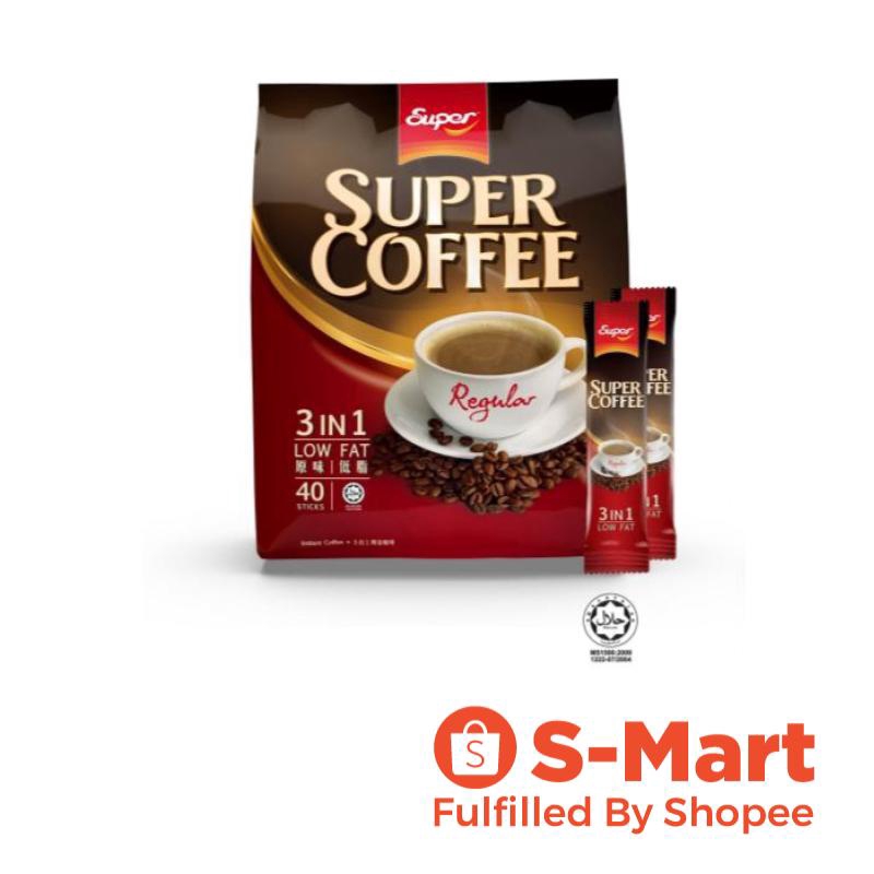 Super 3 in 1 Instant Coffee Low Fat (Regular), 40 x 20g Shopee