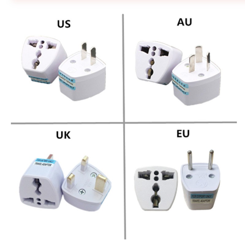 1PC Universal US UK AU EU Plug USA To Euro Europe Travel Wall AC Power