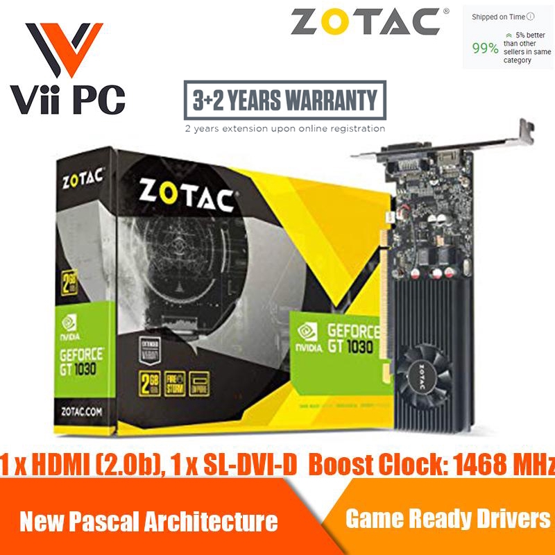 ZOTAC GeForce GT 1030 2GB GDDR5 Shopee Singapore