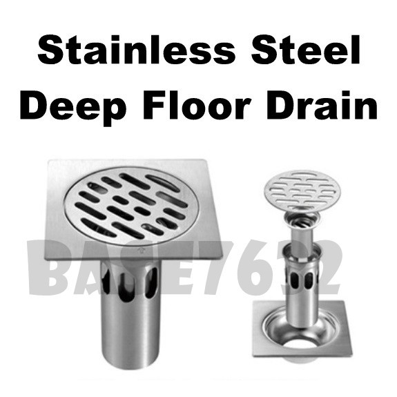 10x10cm 10cm Stainless Steel Odourless Anti Odour Deep Floor Drain