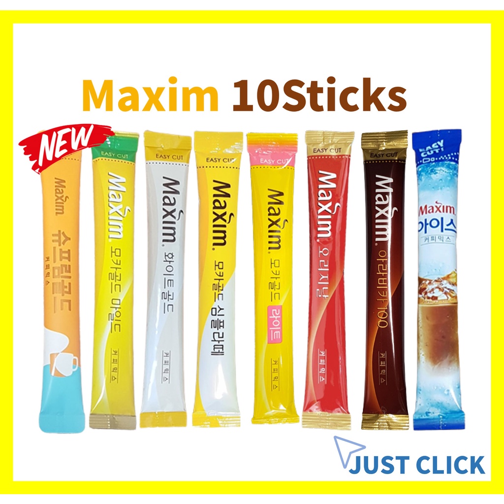 Maxim 10 STICKS instant coffee / Mocha Gold White Simple latte Arabica