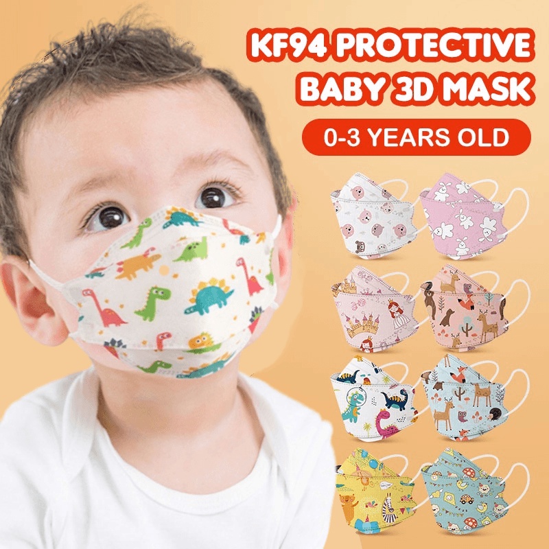 FAST SHIPPING KN95, KF94 Korea Design 4ply Kids Mask, 4D Kids Mask