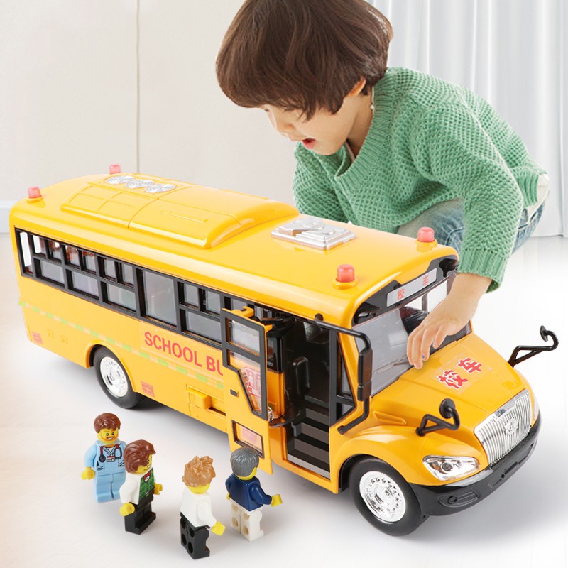 School bus toy large boy baby children sound and light bus car bus toy
