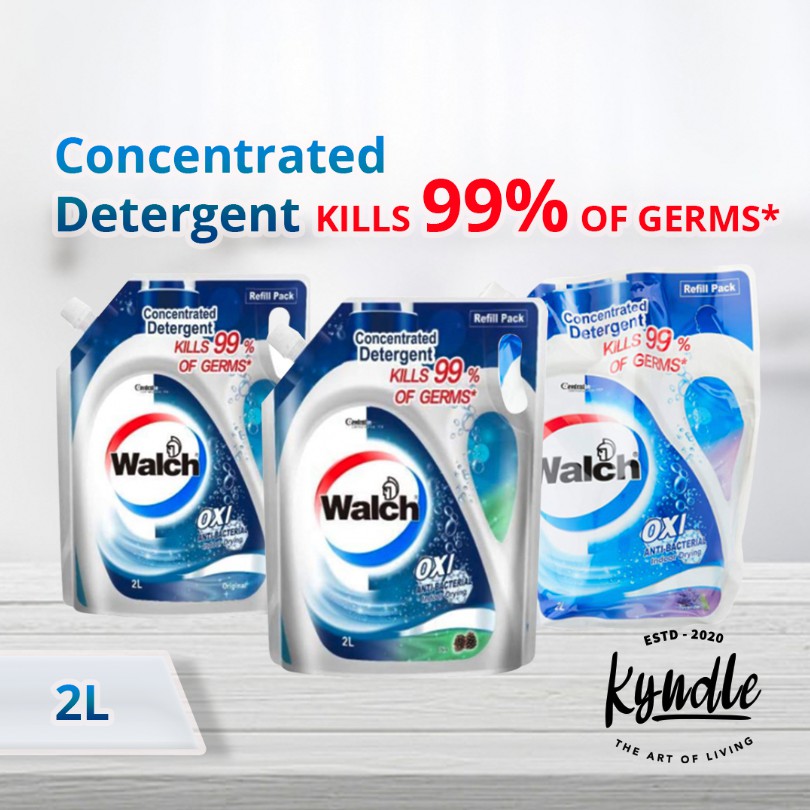 Walch Antibacterial Concentrated Laundry Detergent Refill Pack 2L