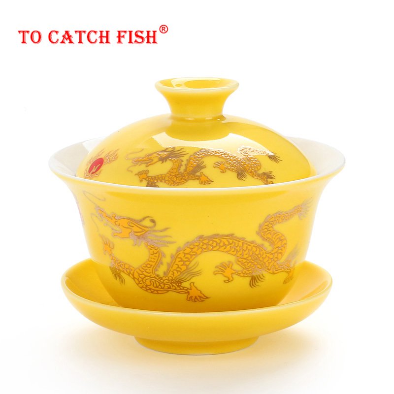 Chinese traditions gai wan tea set Bone China Tea Sets Dehua gaiwan tea porcelain pot set for