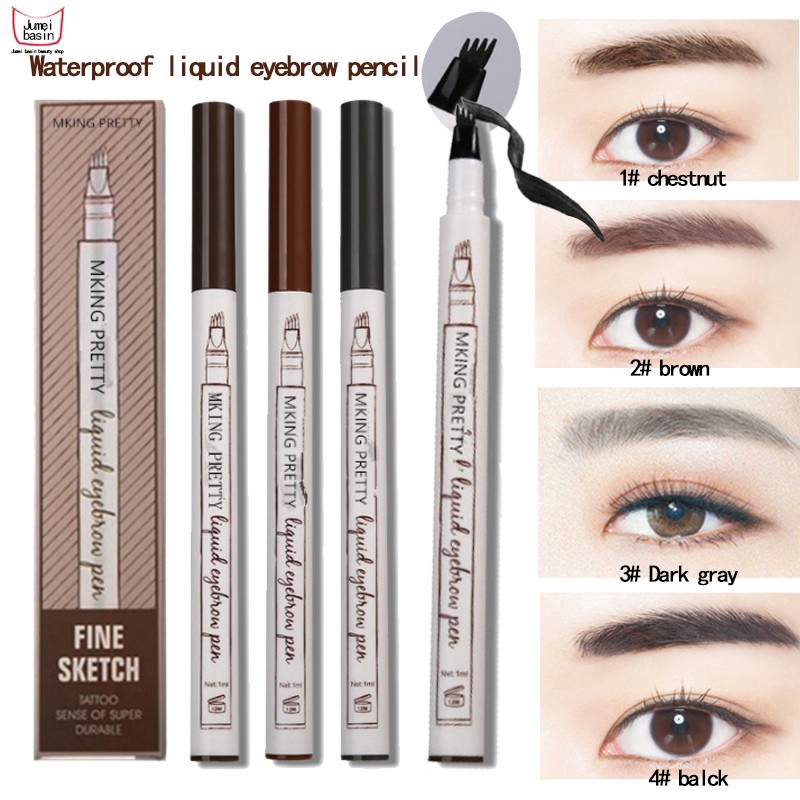 Fourheaded eyebrow pencil Very finely carved eyebrow pencil Four