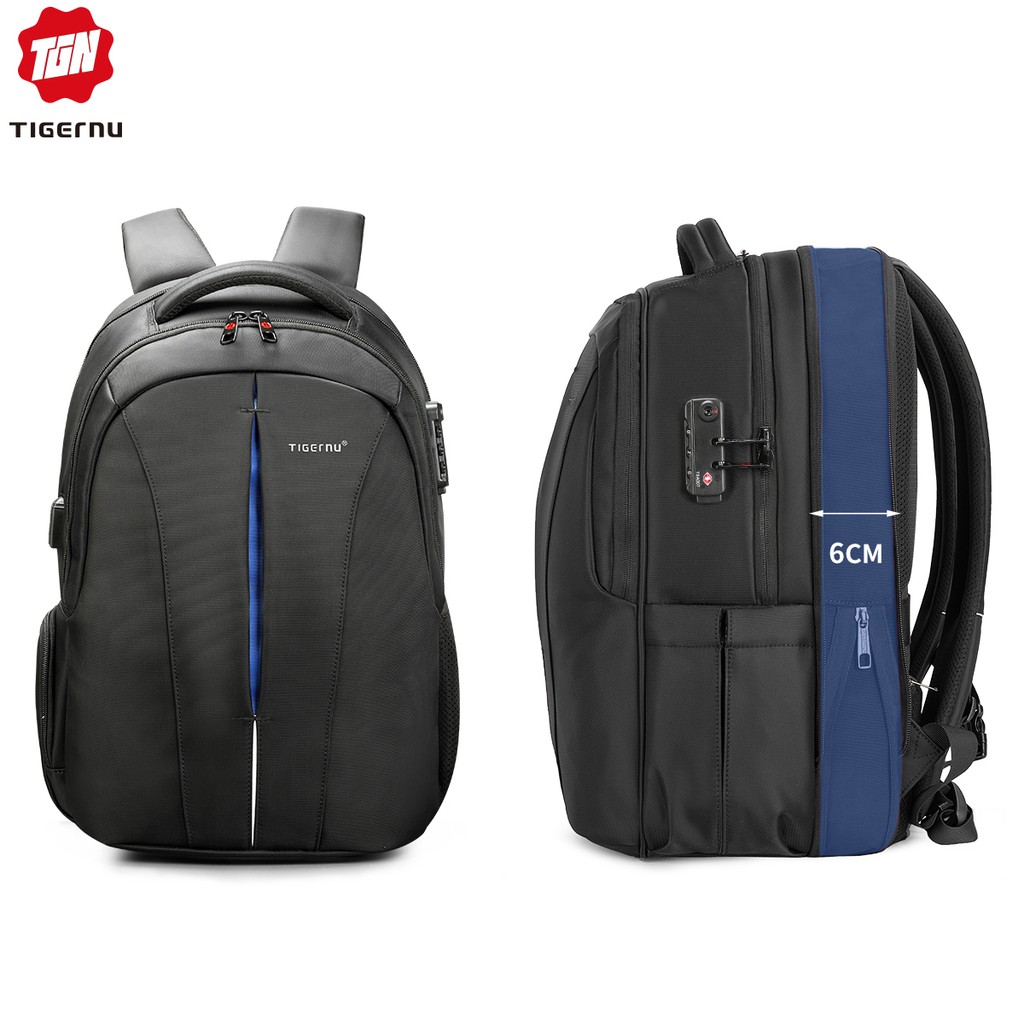 Tigernu Expandable Anti Theft Laptop Backpack with TSA Lock Water Resistant (17'') Shopee