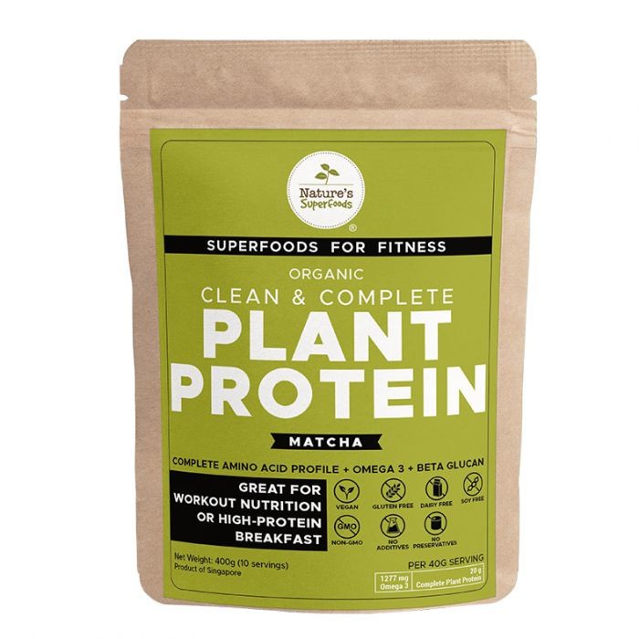 Nature's Superfoods Organic Plant Protein Powder (with Matcha) 400g