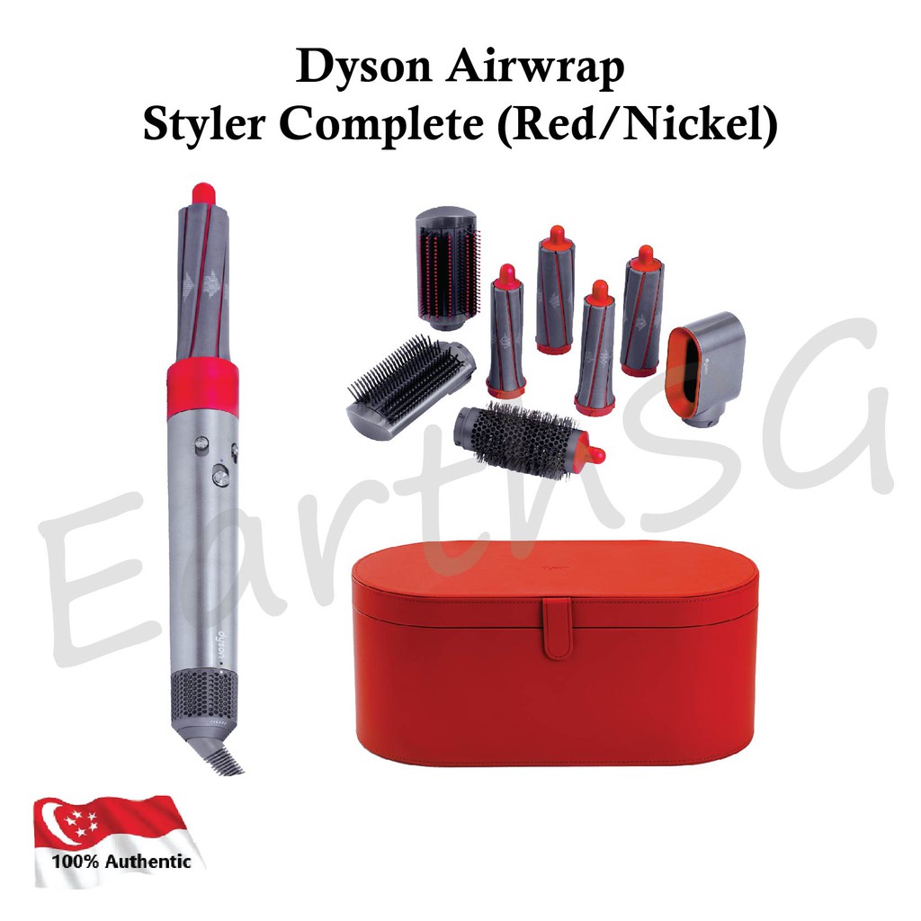 Dyson Airwrap Hair Styler Complete (Red/Nickel) Shopee Singapore
