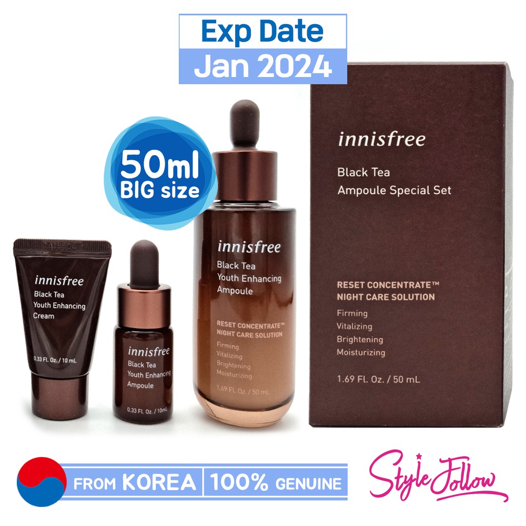 ️2021 NEW ️[INNISFREE] Black Tea Youth Enhancing Ampoule 50ml Special