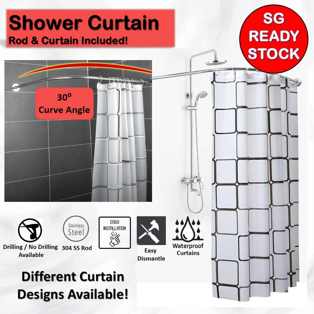 Corner Shower Curtain Rod Singapore