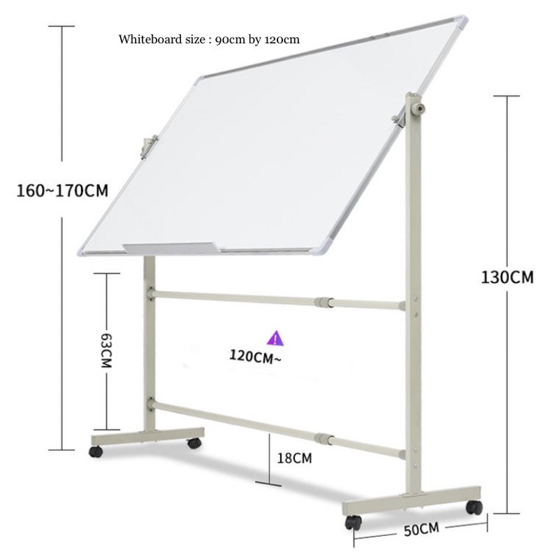 [SG STOCK] Whiteboard Moveable Whiteboard with Stand 90 x