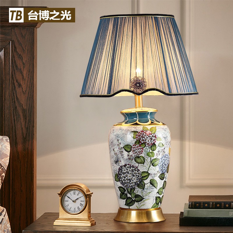 Villa highend American style large living room sofa coffee table lamp