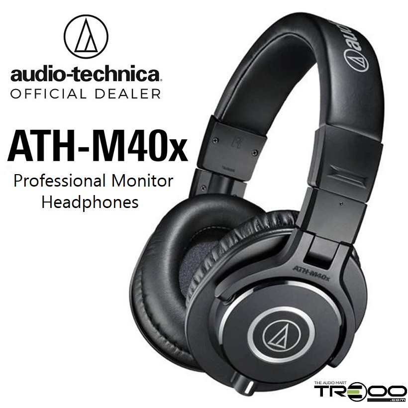 AudioTechnica ATHM40x Studio Monitoring OverEar Headphone Shopee