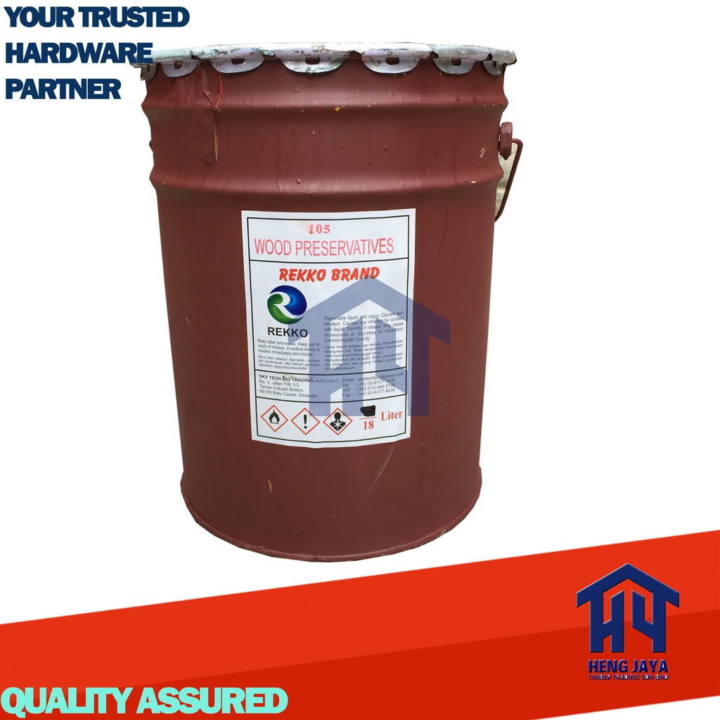 [REKKO] 18 LITER WOOD PRESERVATIVES RED (PAINT) / TONG