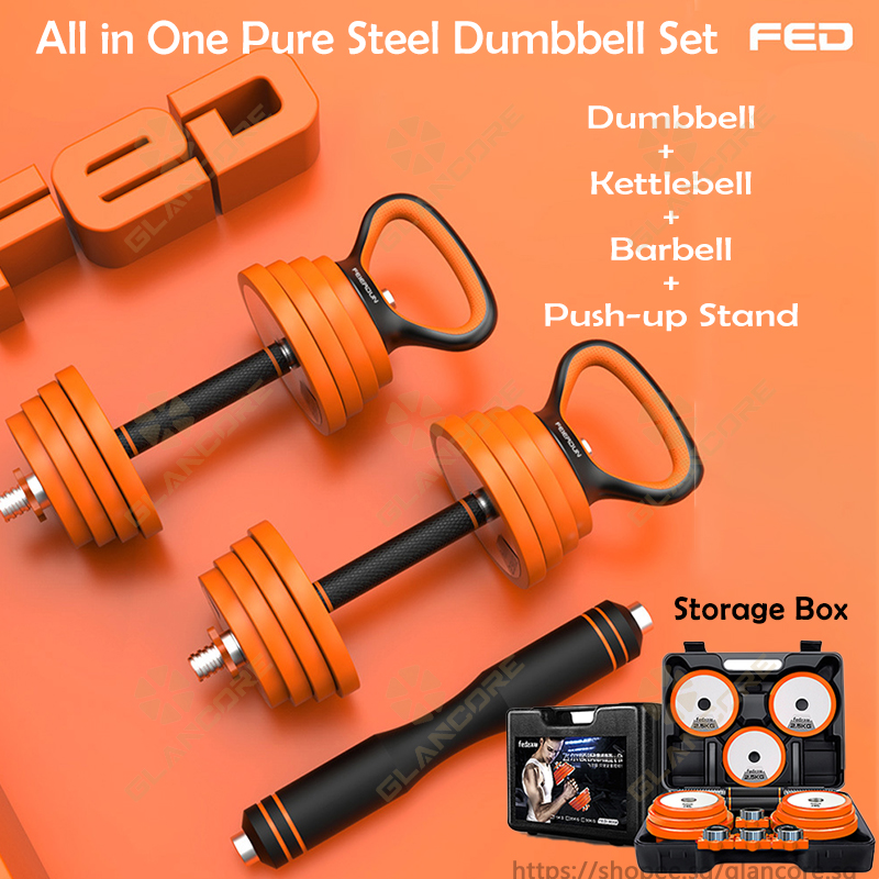 Xiaomi Fed All in One Adjustable Steel Dumbbell Set with Storage Case Dumbbell Barbell