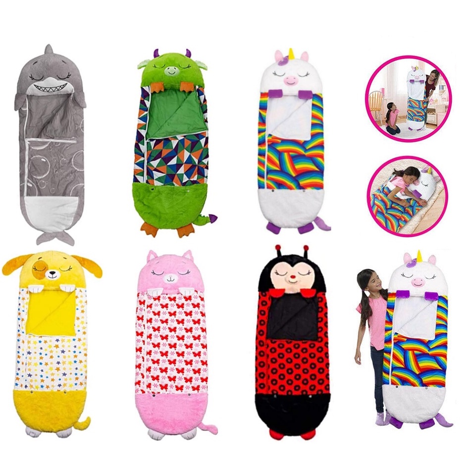 Large Happy Nappers Sleeping Bag Kids Boys Girl Play Pillow Unicorn