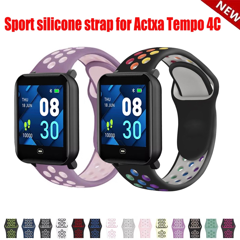 Actxa Tempo 4C Smart Watch Strap Soft Sport Waterpoof Silicone Band For