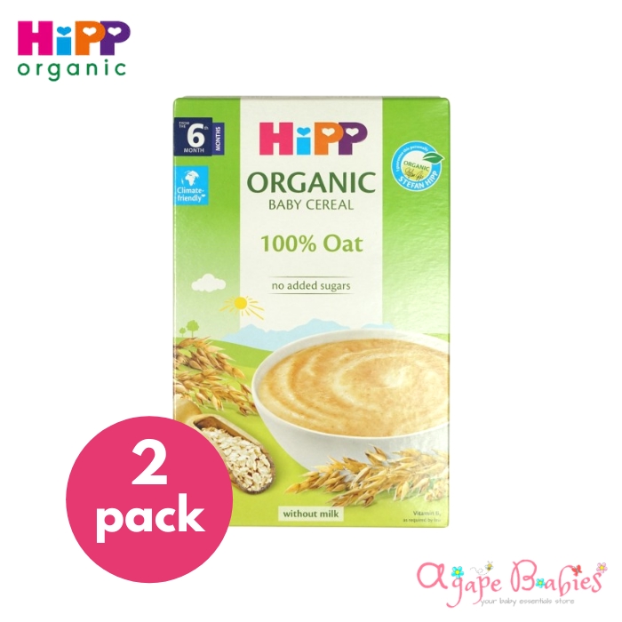 [2Pk] HiPP Organic Cereal Baby's 100 Oat No Added Sugars Without Milk