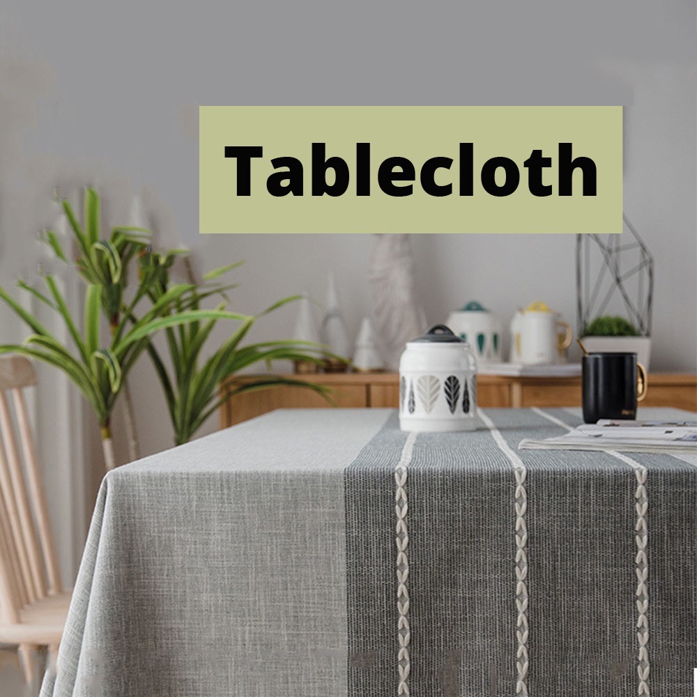 {SG} Tablecloth/Table Cloth/Table Cover Tassel Cotton Linen Wrinkle