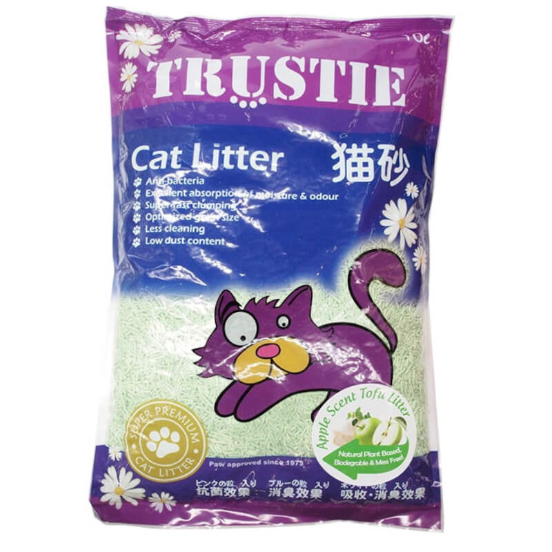 TRUSTIE Super Premium Cat Litter Tofu (Apple) 10L (4.5Kg) Shopee Singapore