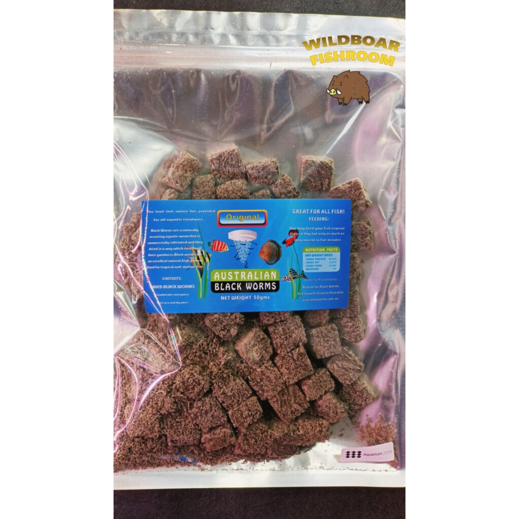 Australian Blackworms Freeze Dried CUBE (original) Shopee Singapore