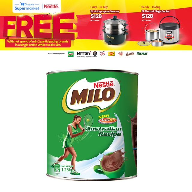 Milo Australian Recipe 1.25Kg Shopee Singapore