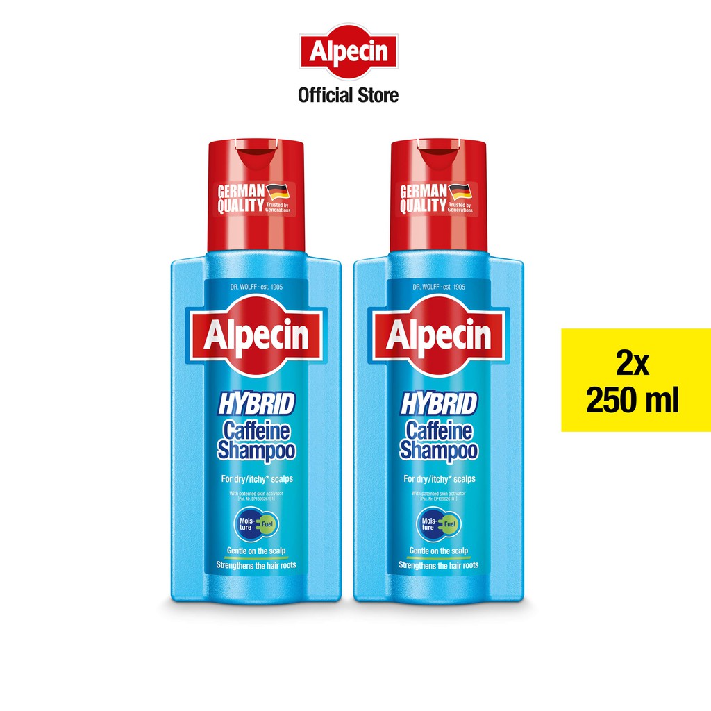 [Bundle of 2] Alpecin Hybrid Caffeine Shampoo (250 ml) Men's Shampoo