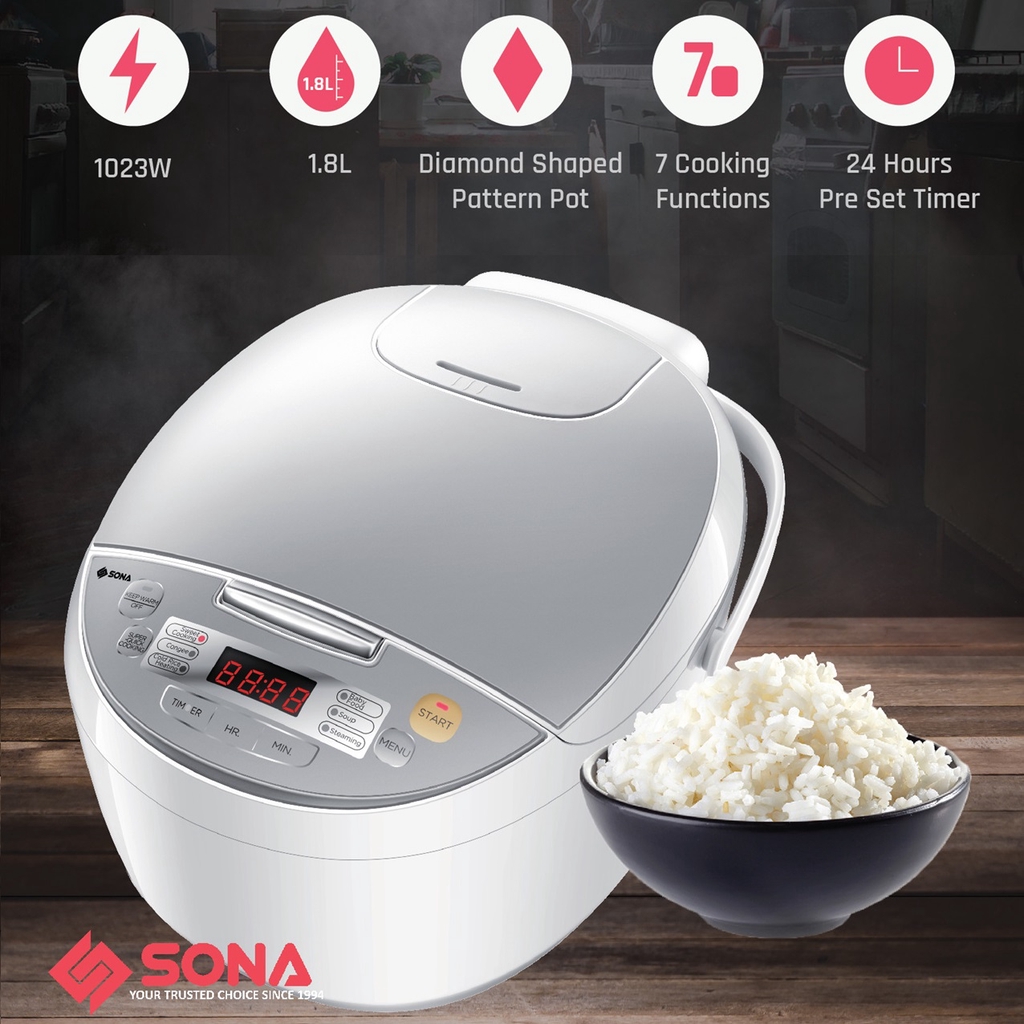 Sona SRC2612 SRC 2612 Digital Rice Cooker 1.8L Shopee Singapore
