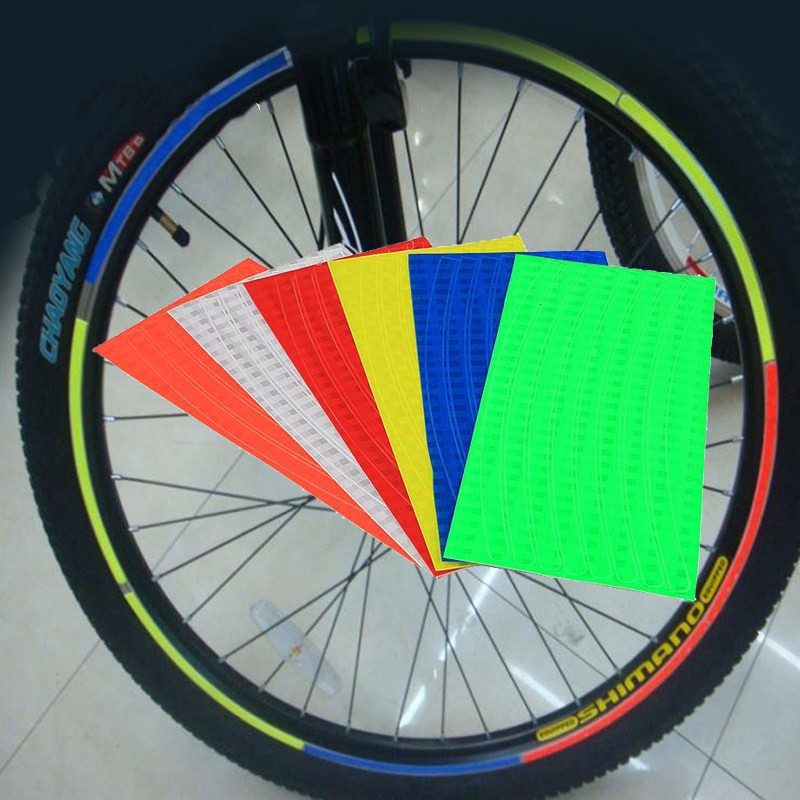 Bicycle Reflective Stickers Bike Wheel Rim Accessories Fluorescent