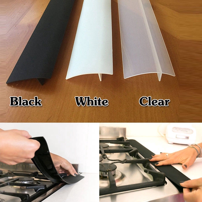 Silicone Kitchen Stove Counter Gap Cover Oven Guard Spill Seal Slit Filler Tools Shopee Singapore