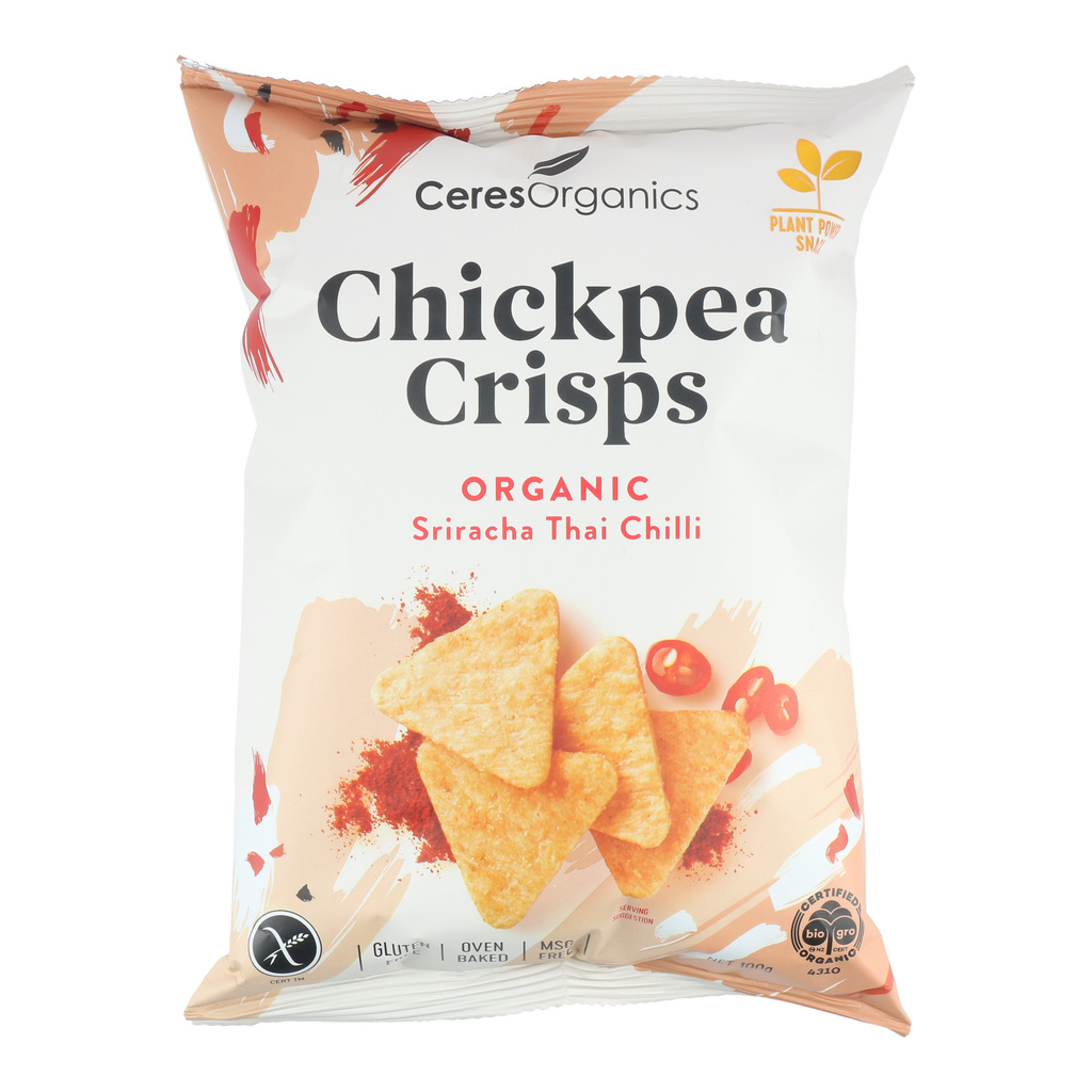 Ceres Organics Chickpea Crisps Sriracha Thai Chilli, 100G(Expiry28/9