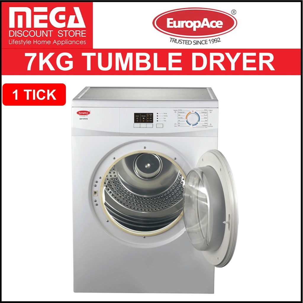 EUROPACE EDY5701T 7kg TUMBLE DRYER (1 Tick) (EDY 5701T ) Shopee Singapore