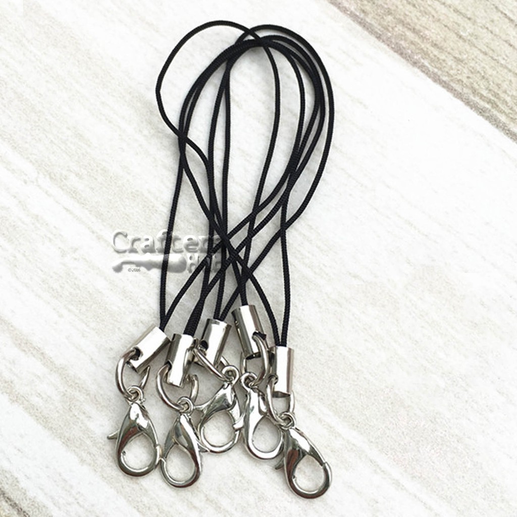 Black strap / lanyard / cord / string / sling / cell phone strap with