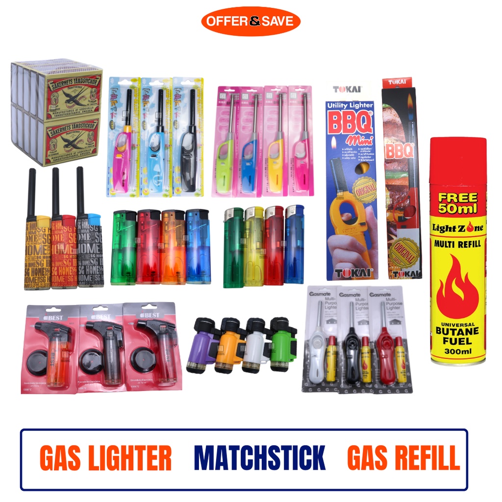 Assorted Color Kitchen Stove Lighter/ Matchstick / Multipurpose Lighter