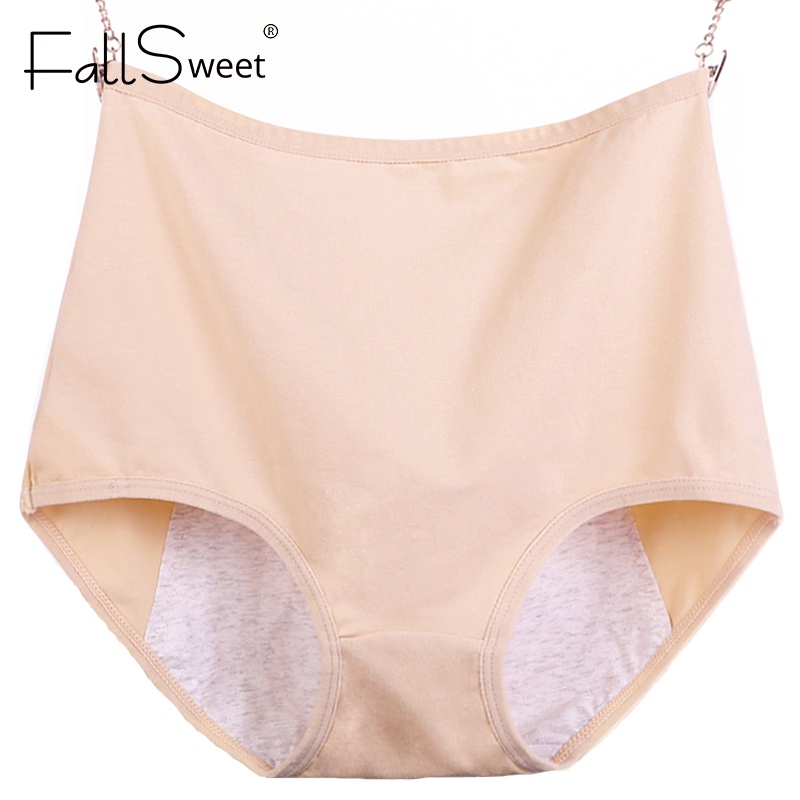 FallSweet Plus Size Period Panties Sexy Underwear Women High Waist Leak Proof Menstrual Panties