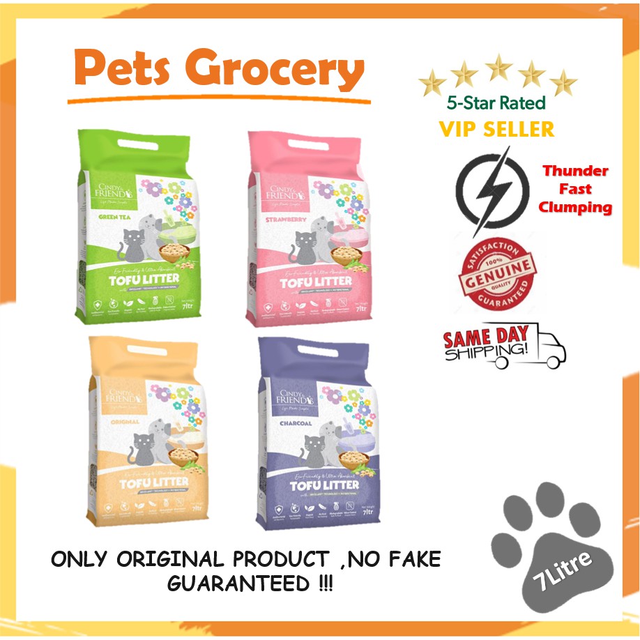 ⚡FAST POWER CLUMPING⚡ Cindy Friend Tofu Cat Litter / Pasir Kucing