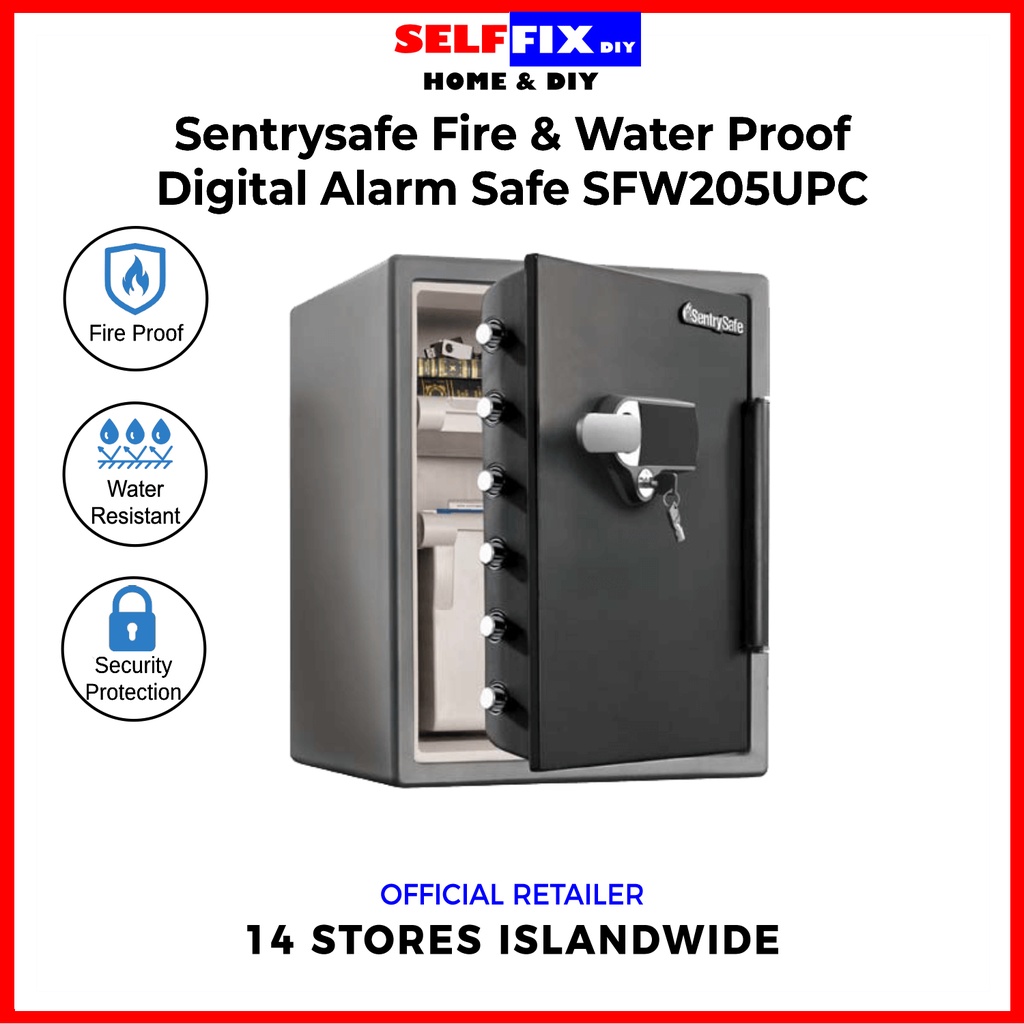SentrySafe Digital Fire and Waterproof Alarm Safe SFW205UPC Sentry Safe