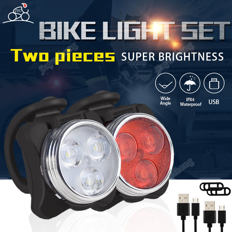Bike Light Super Bright USB Rechargeable Bicycle Lights, Waterproof Mountain Road Bike Lights
