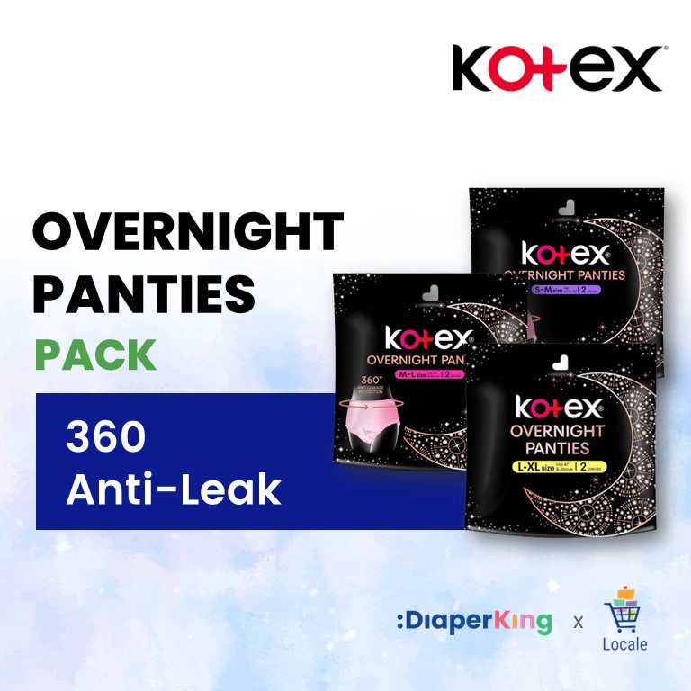 Kotex Overnight Panties (2 Pieces per Pack) Shopee Singapore