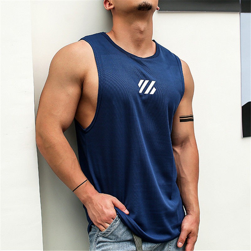 【FIN】 Sleeveless vest men's quickdrying sports loose shortsleeved