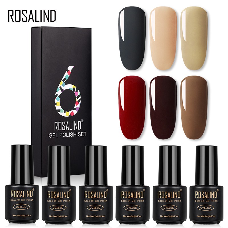ROSALIND New 7ml Nail Gel Polish Kit Soak Off Nail Manicure Nail Art