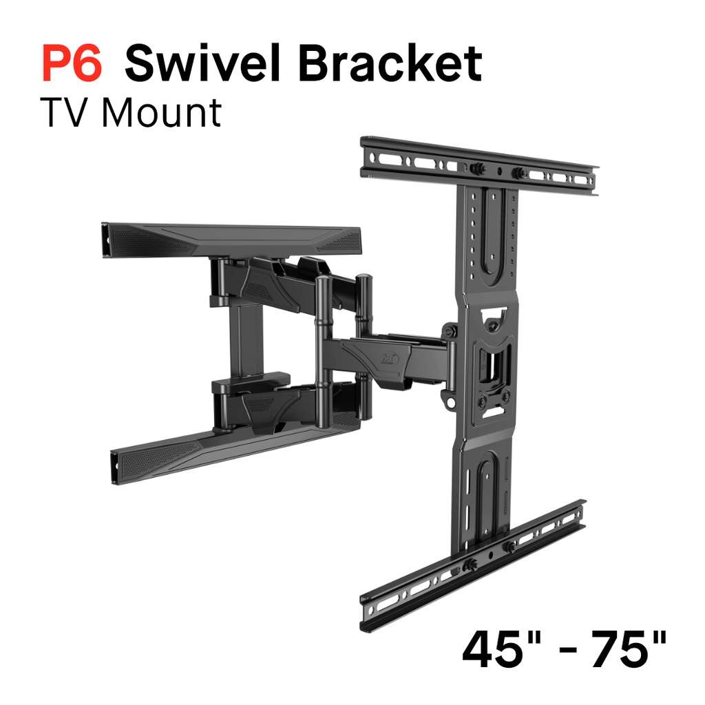 Swivel TV Bracket North Bayou NBP6 for 45 to 75 inch Double Arm TV