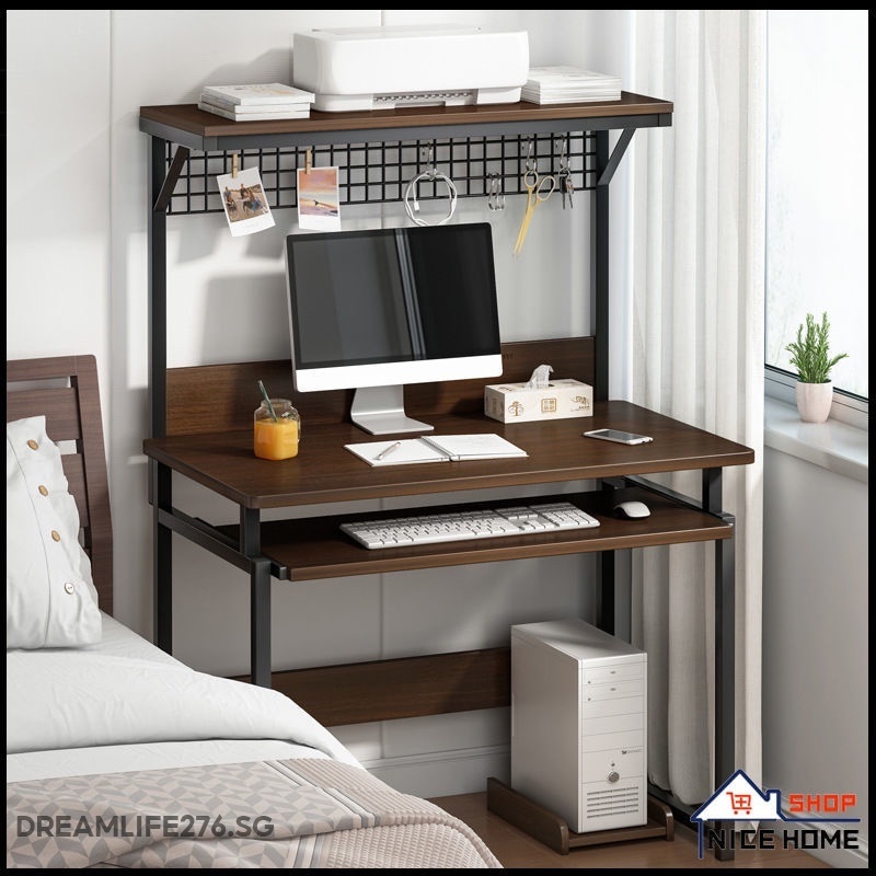 Computer Table Simple Study Table With Drawers And Bookshelves Single Mini Small Family Bedroom