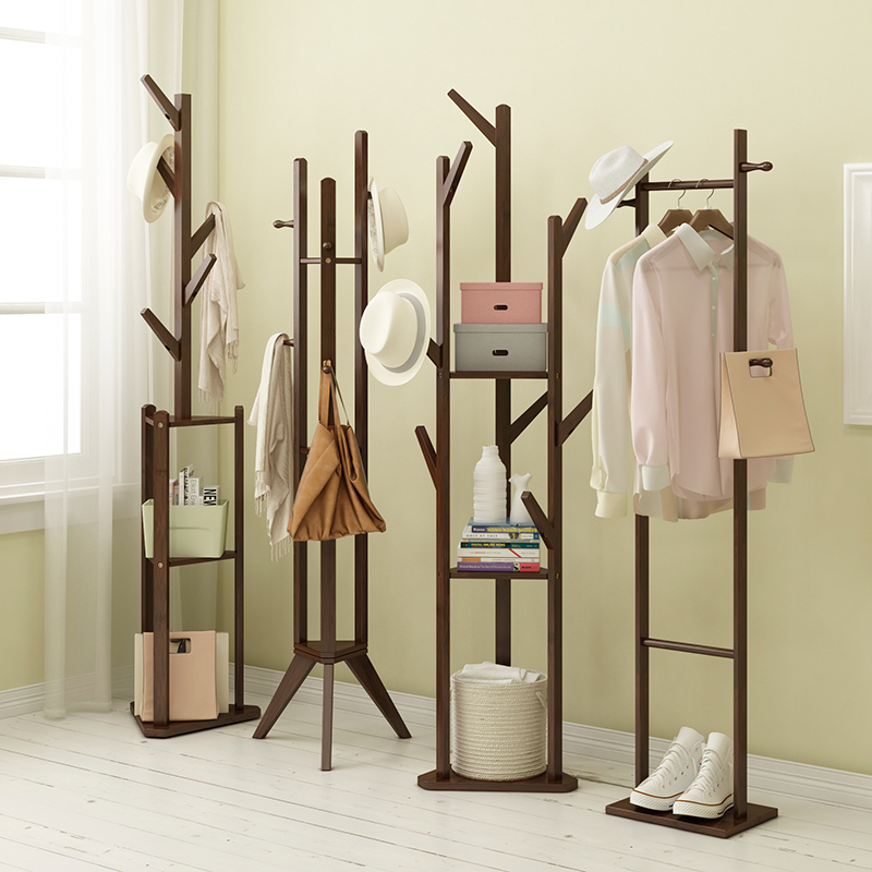 Wooden Clothes Hanger Bedroom Hanger / Coat Hanger / Floor Clothes Rack