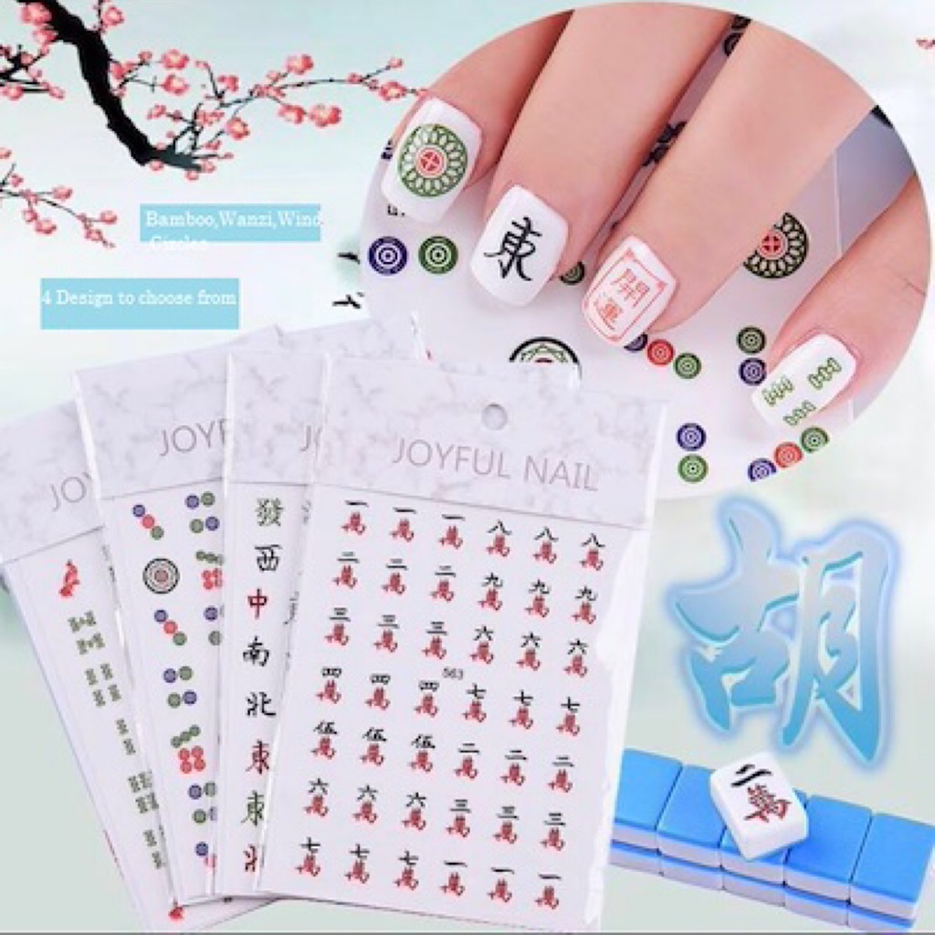 Mahjong Nail Stickers Shopee Singapore