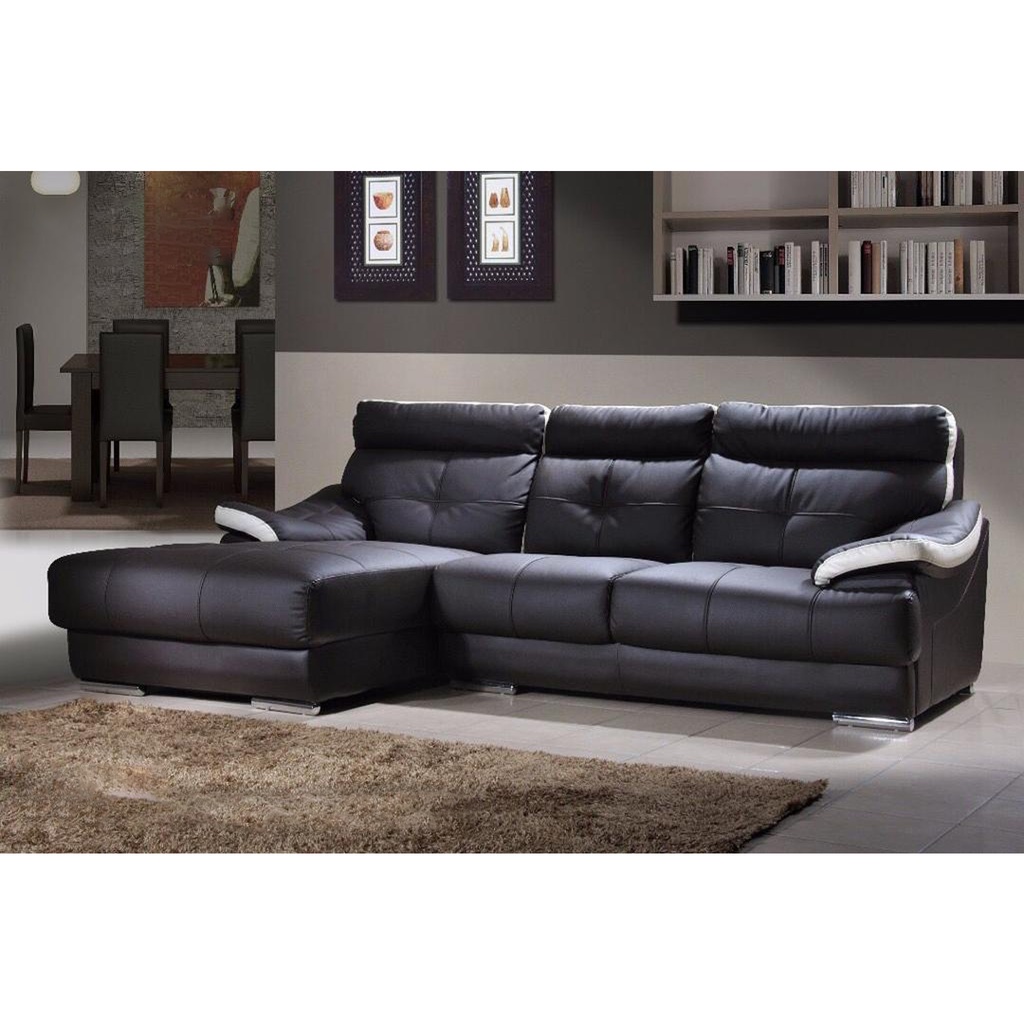LShape Black Fabric Sofa 3 Seater Sofa Living Room Sofa Shopee Singapore