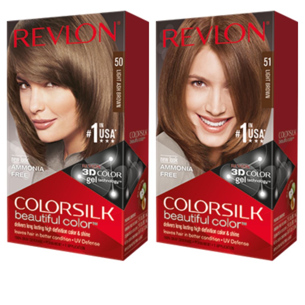 2 box x Revlon Coloursilk Hair Dye Hair Colour Light Brown Series * New