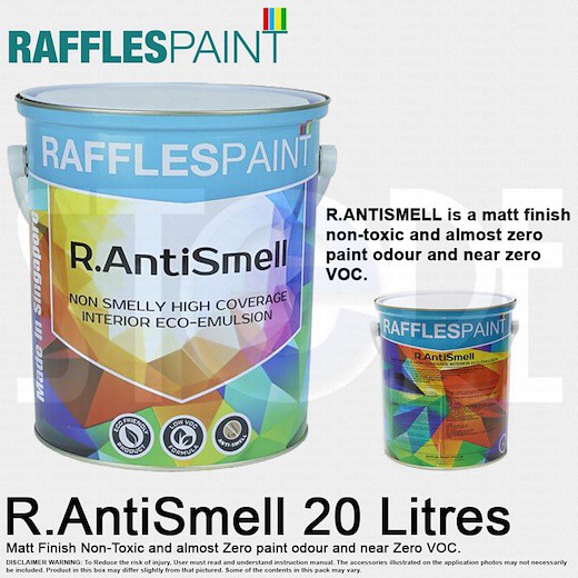 Raffles Paint R.AntiSmell Emulsion Paint 20 Litres MADE IN SINGAPORE